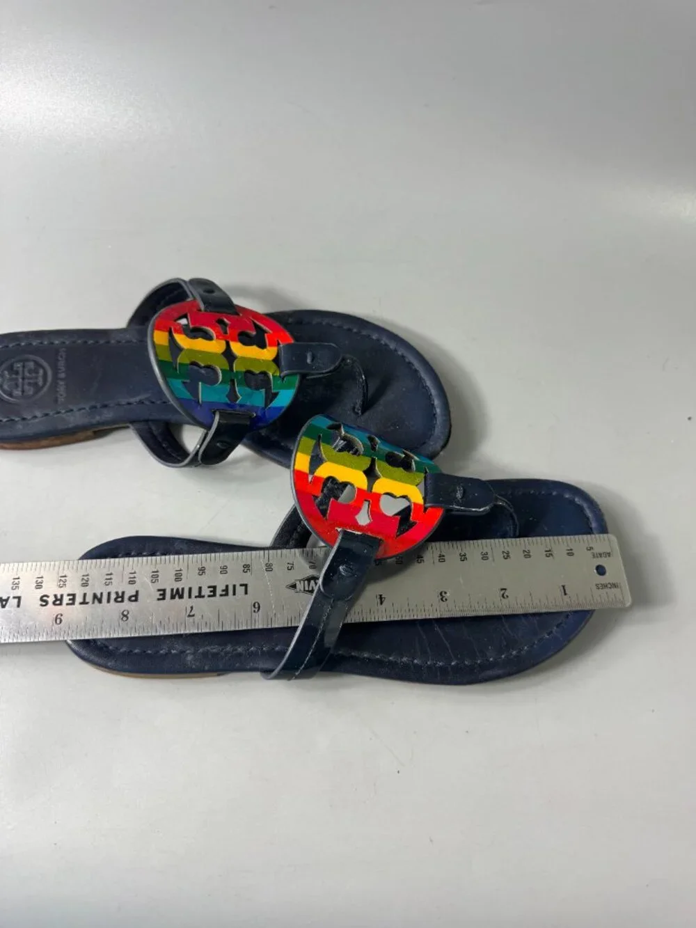 Tory Burch Miller Rainbow Flat Sandals Sz 6.5